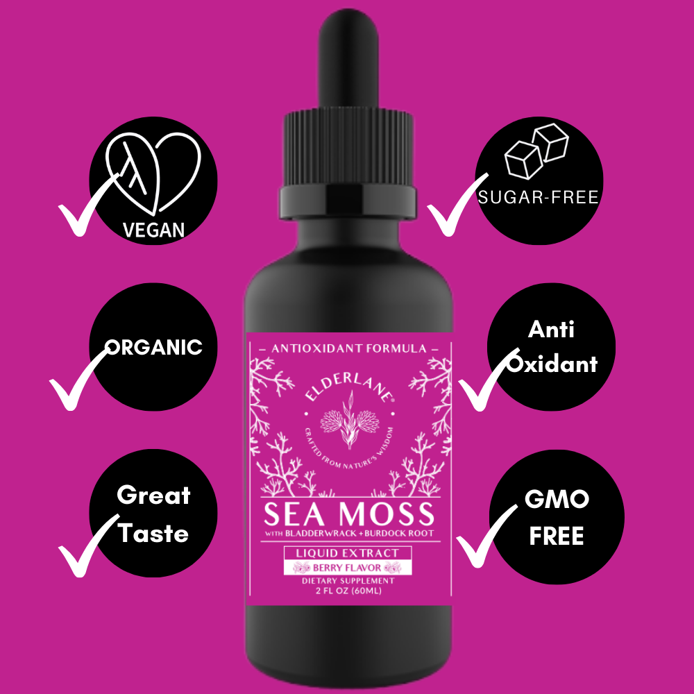 Elderlane™ - Sea Moss Drops 2 oz - Berry Flavor