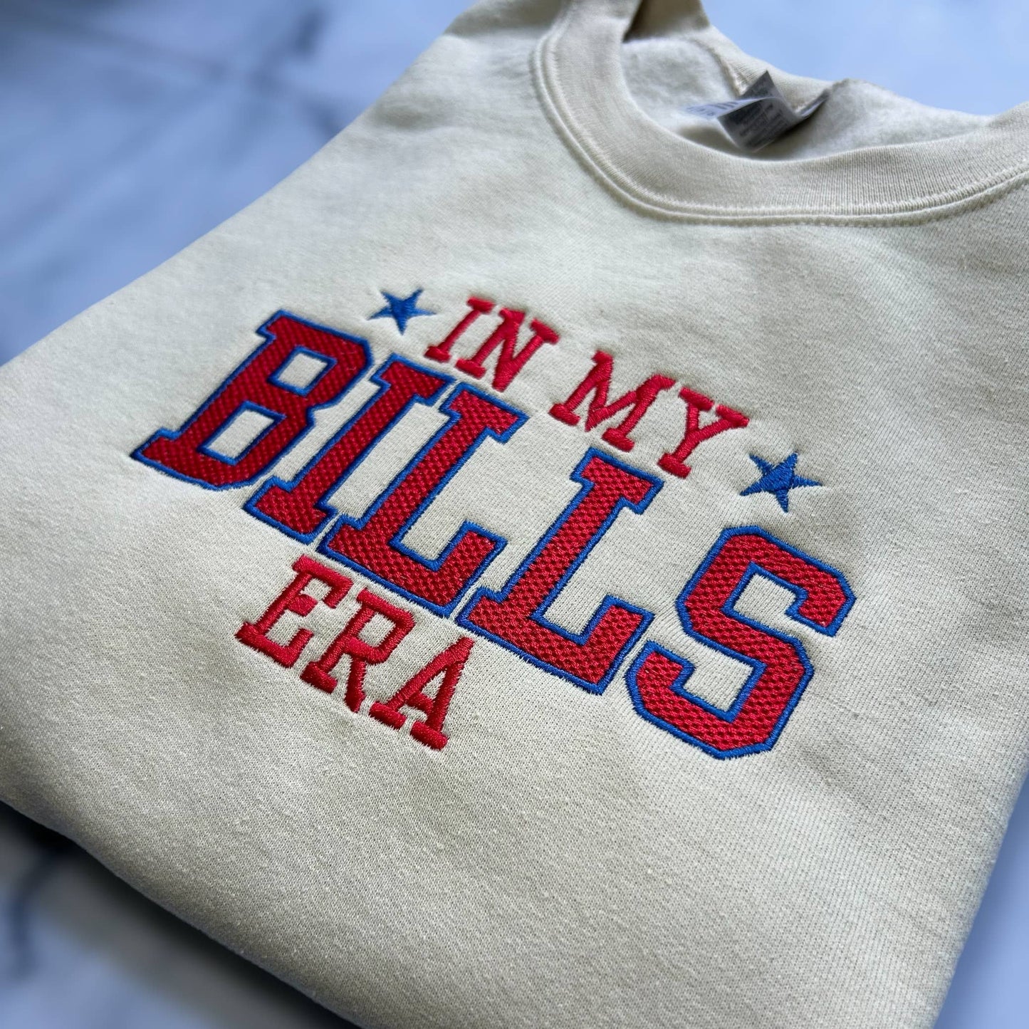 Embroidered In My Bills Era Crewneck | Buffalo