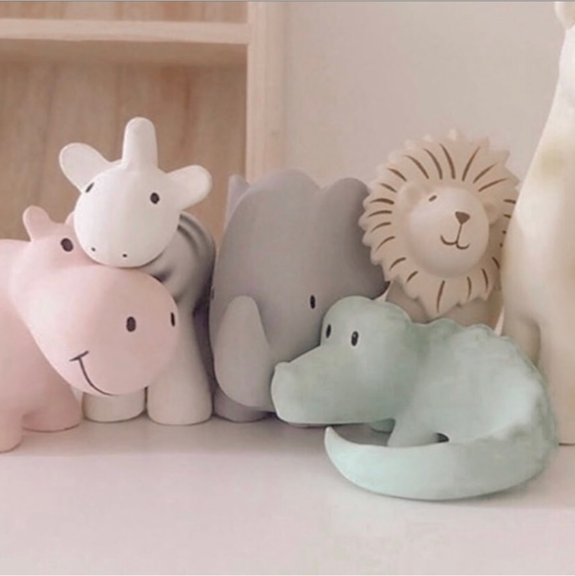 Tikiri Toys LLC - Elephant Natural Organic Rubber Teether, Rattle & Bath Toy