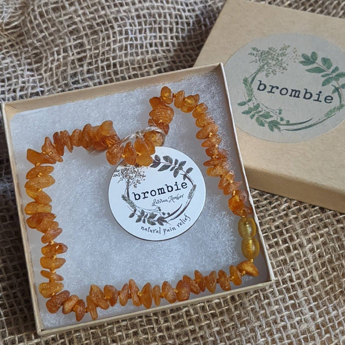 Raw genuine Baltic Amber baby necklace 12.5"
