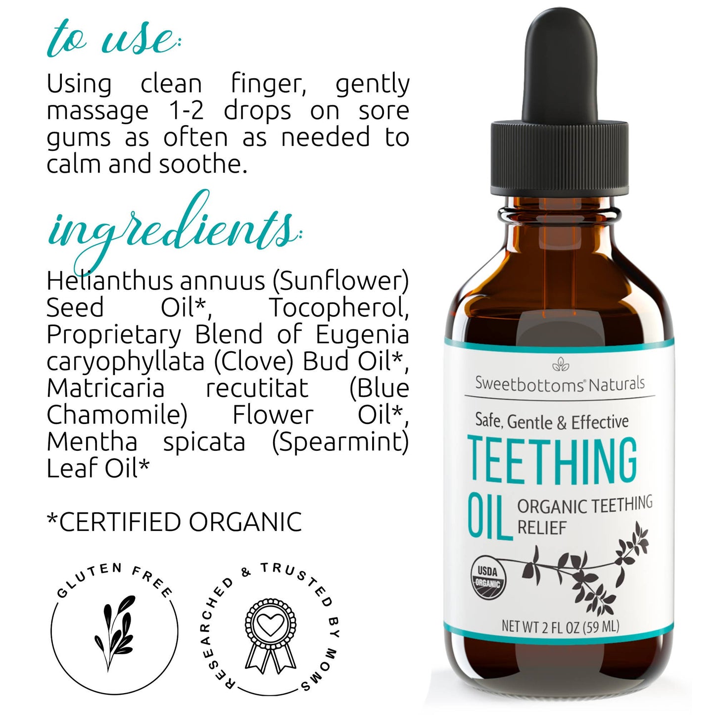 Organic Teething Oil for Immediate Relief