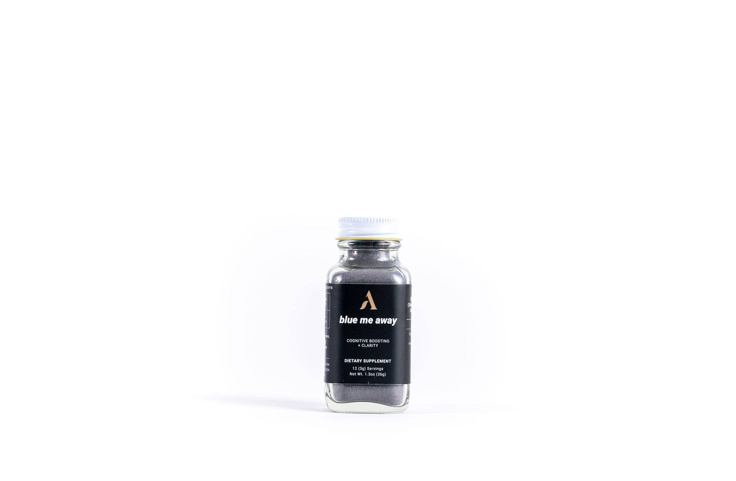 Blue Me Away, non-caffeine energy + cortisol control.