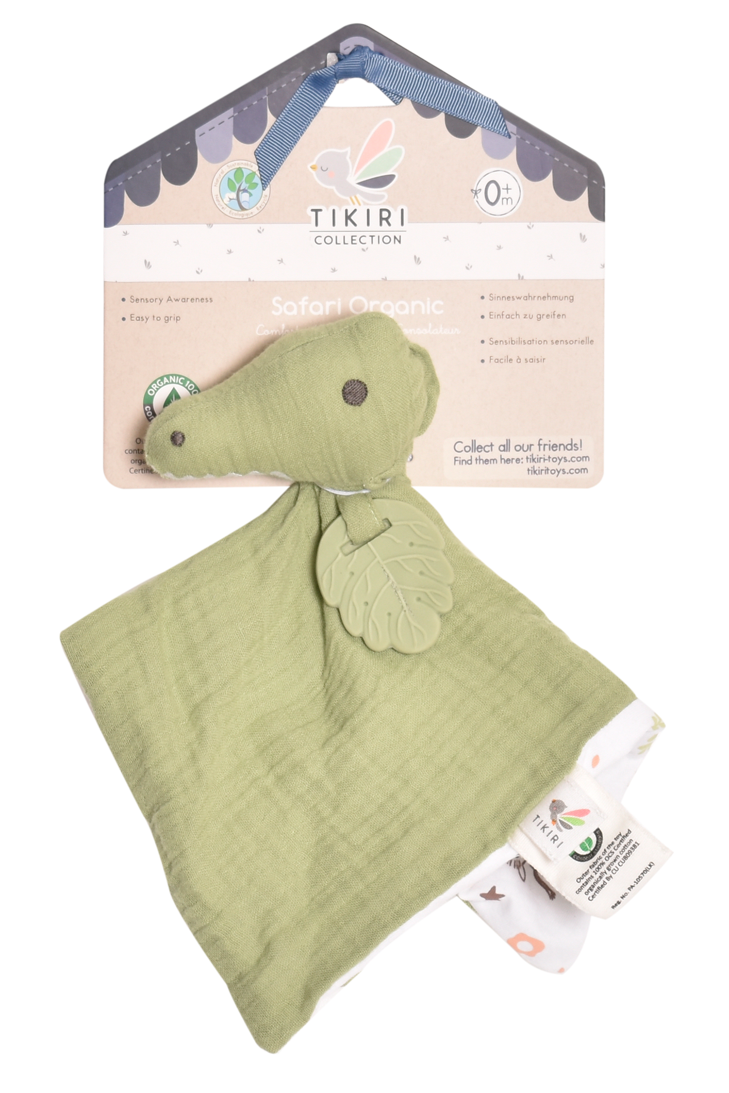 Tikiri Toys LLC - Safari Organic Crocodile Comforter