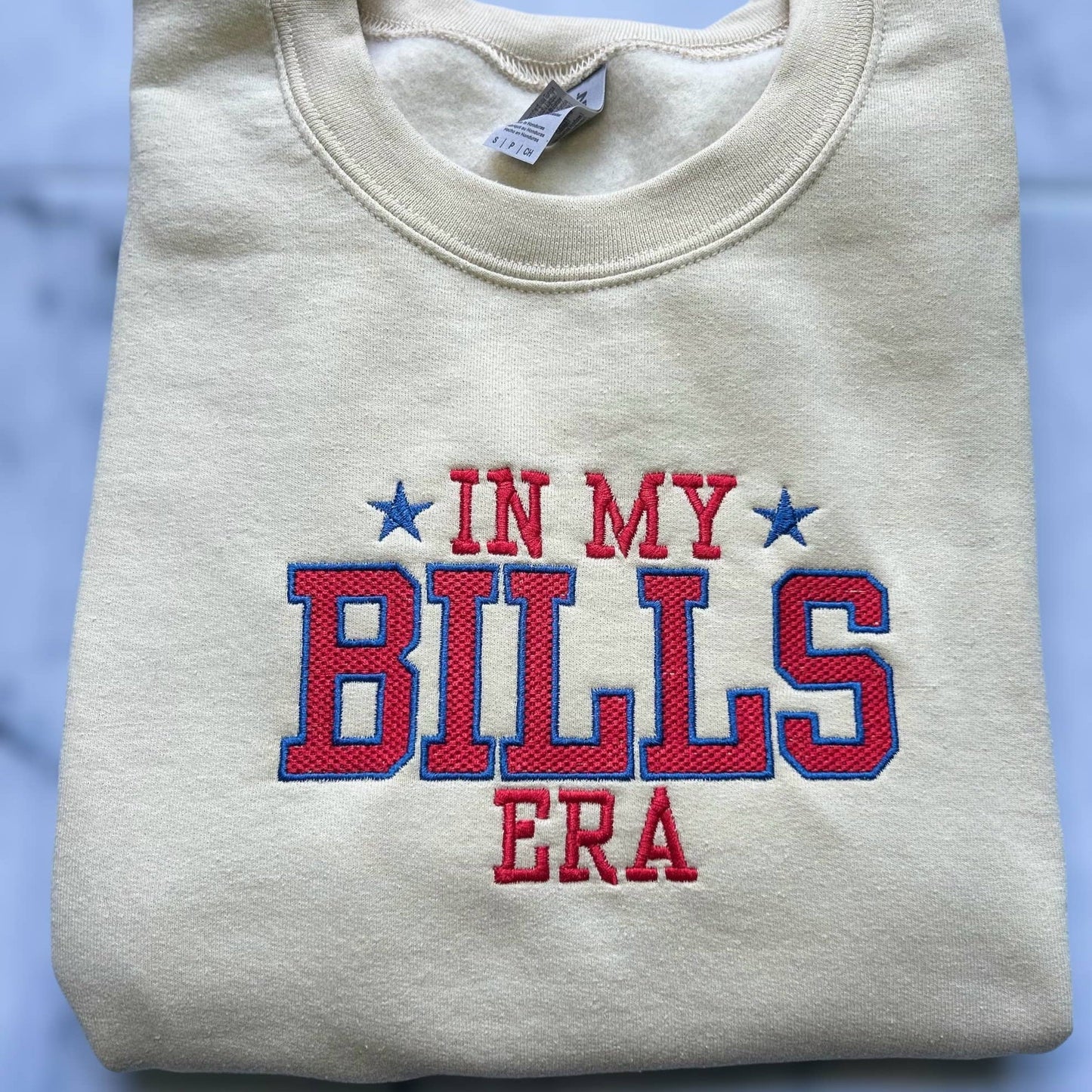 Embroidered In My Bills Era Crewneck | Buffalo