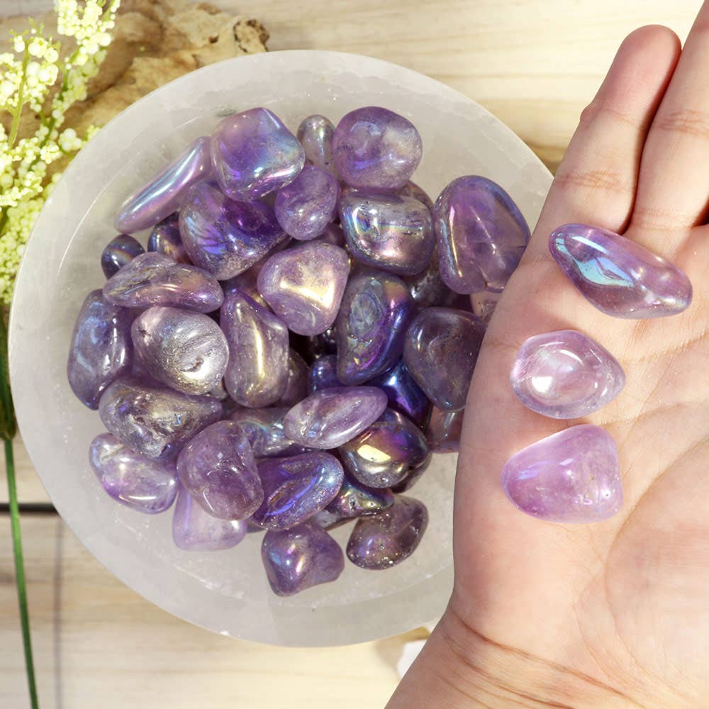 Tumbled Stones Angel Aura Amethyst