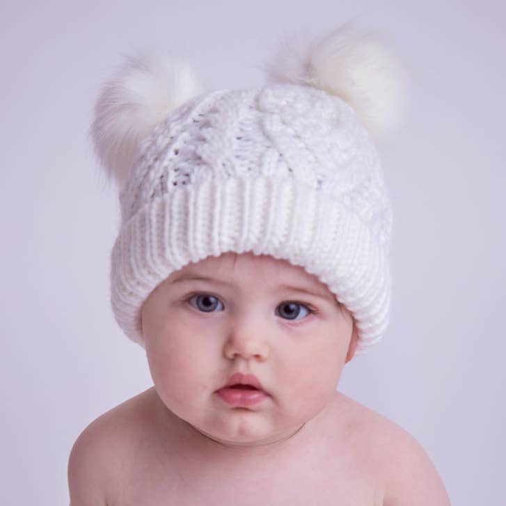 Winter White Fluffer Beanie