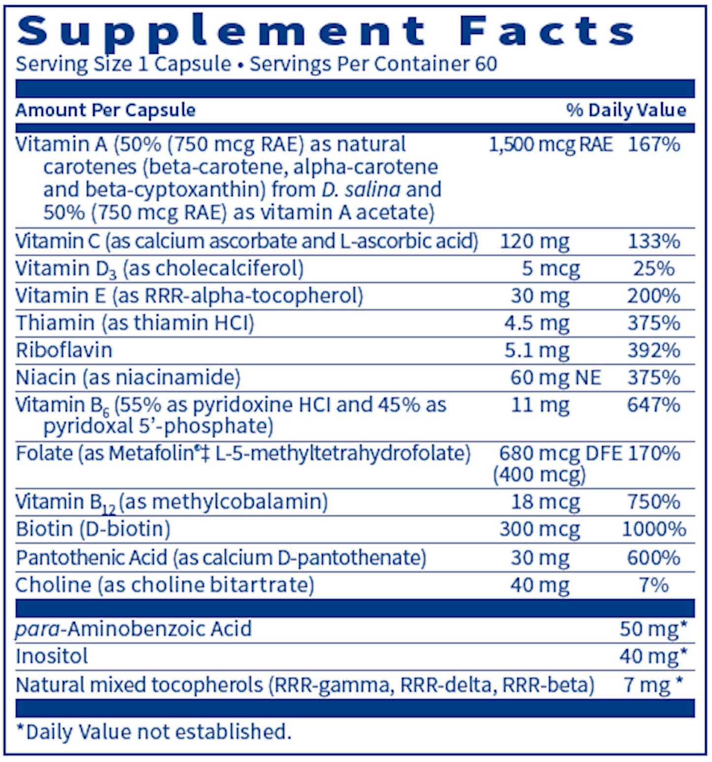 Multi-Vitamin Complex 60ct