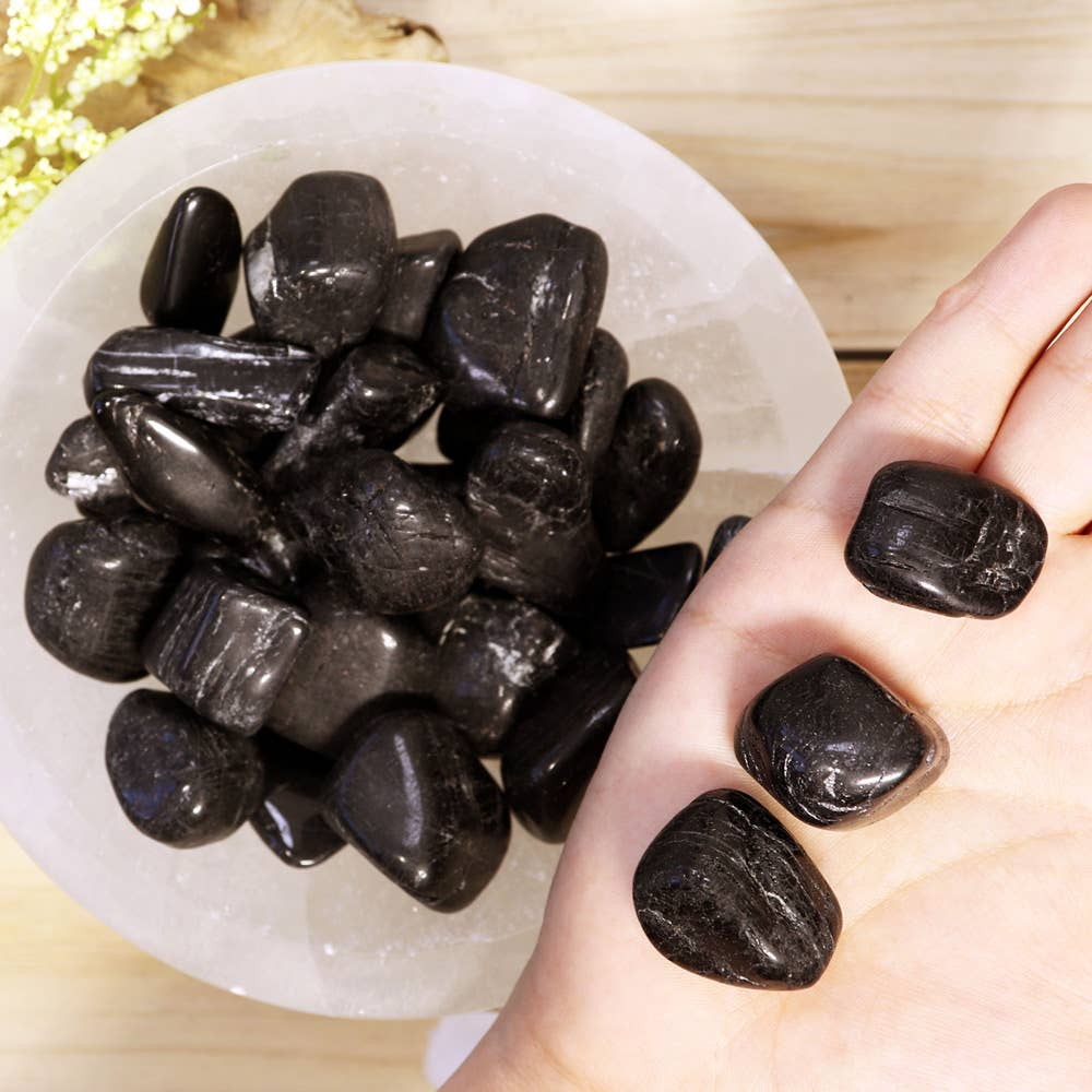 Black Tourmaline Tumbled Stones