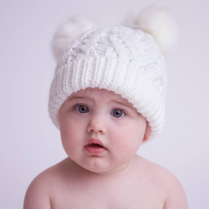 Winter White Fluffer Beanie