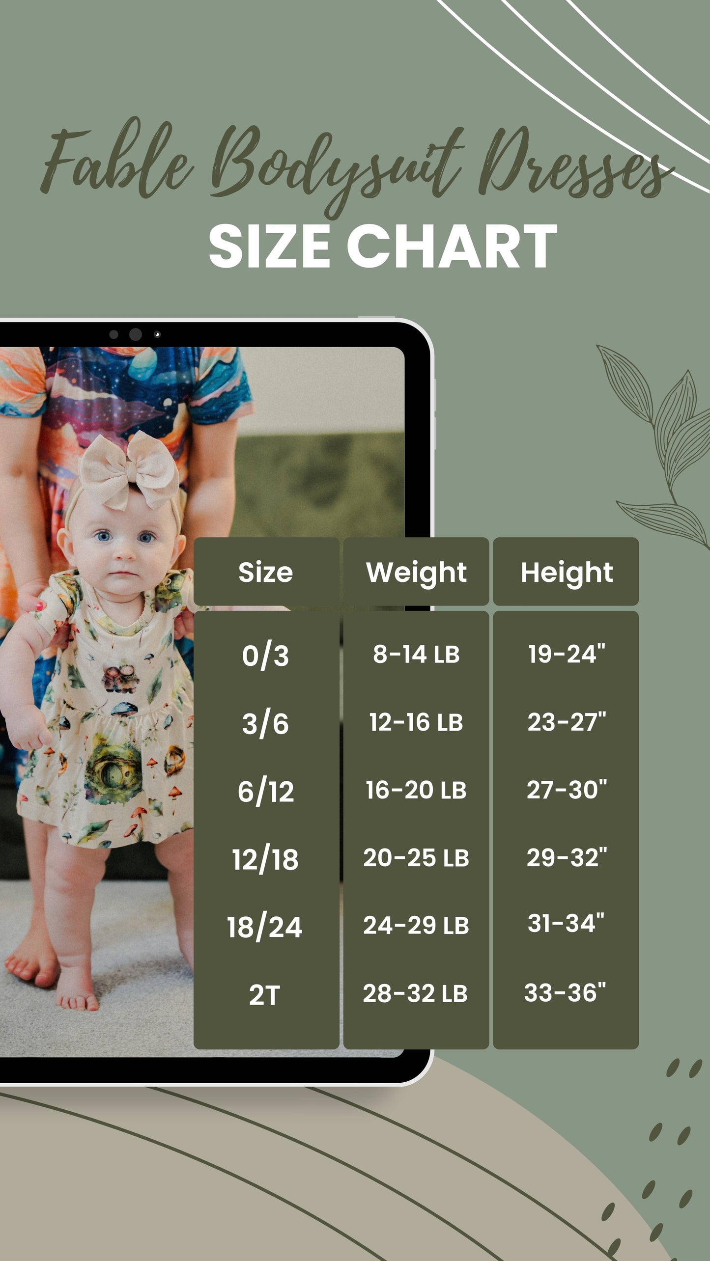 Little Folk & Fables - Happy Little Halflings - Fable Bodysuit Dress