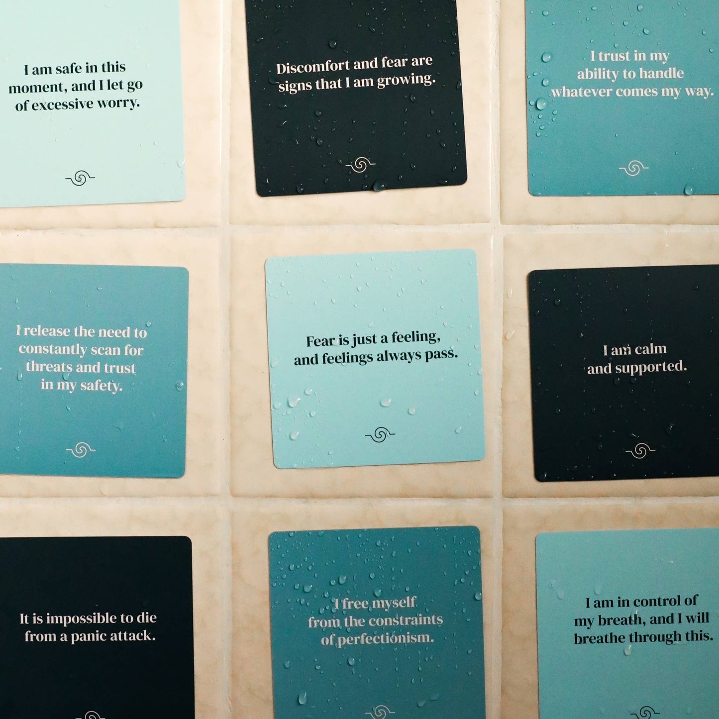 Shower Affirmation Cards - Anxiety