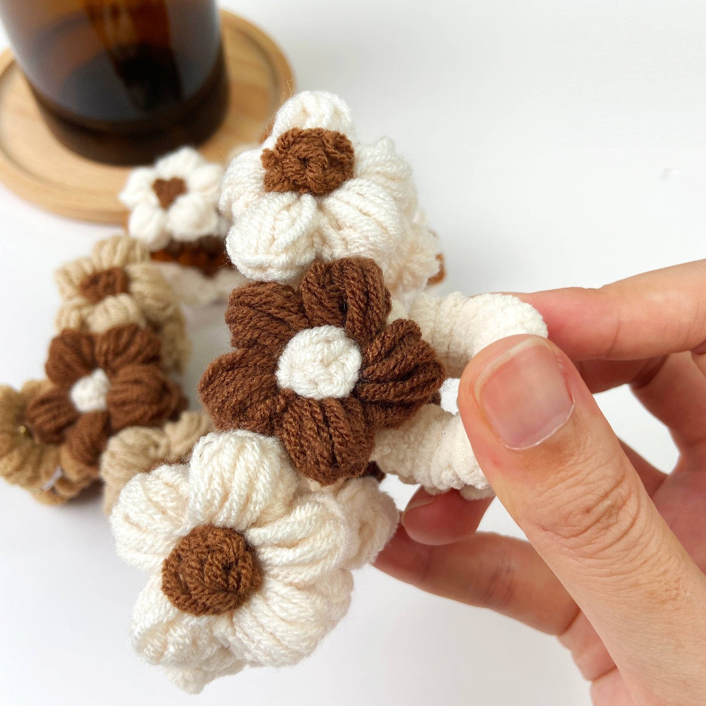 Gentle Knitted Flower Hair Clip