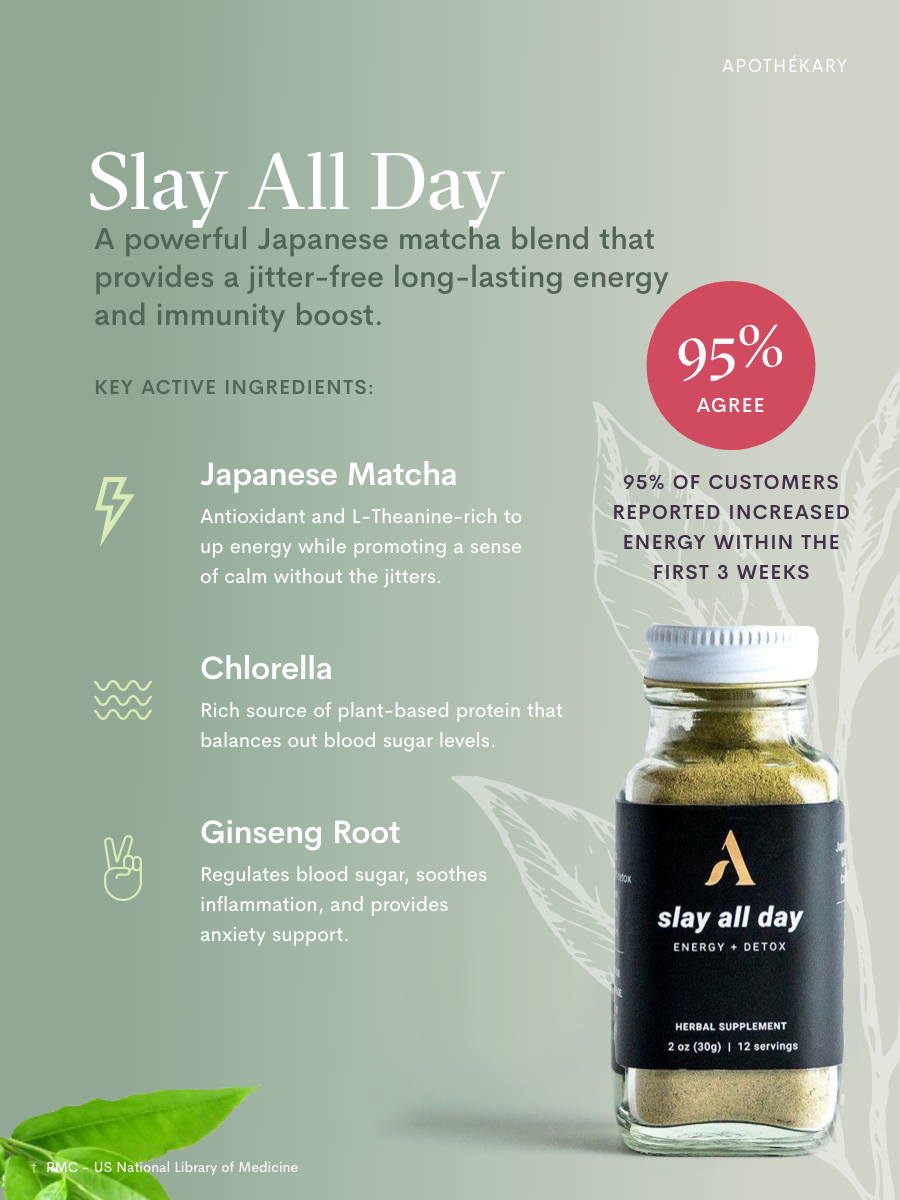 Slay All Day, an alt coffee matcha blend for energy