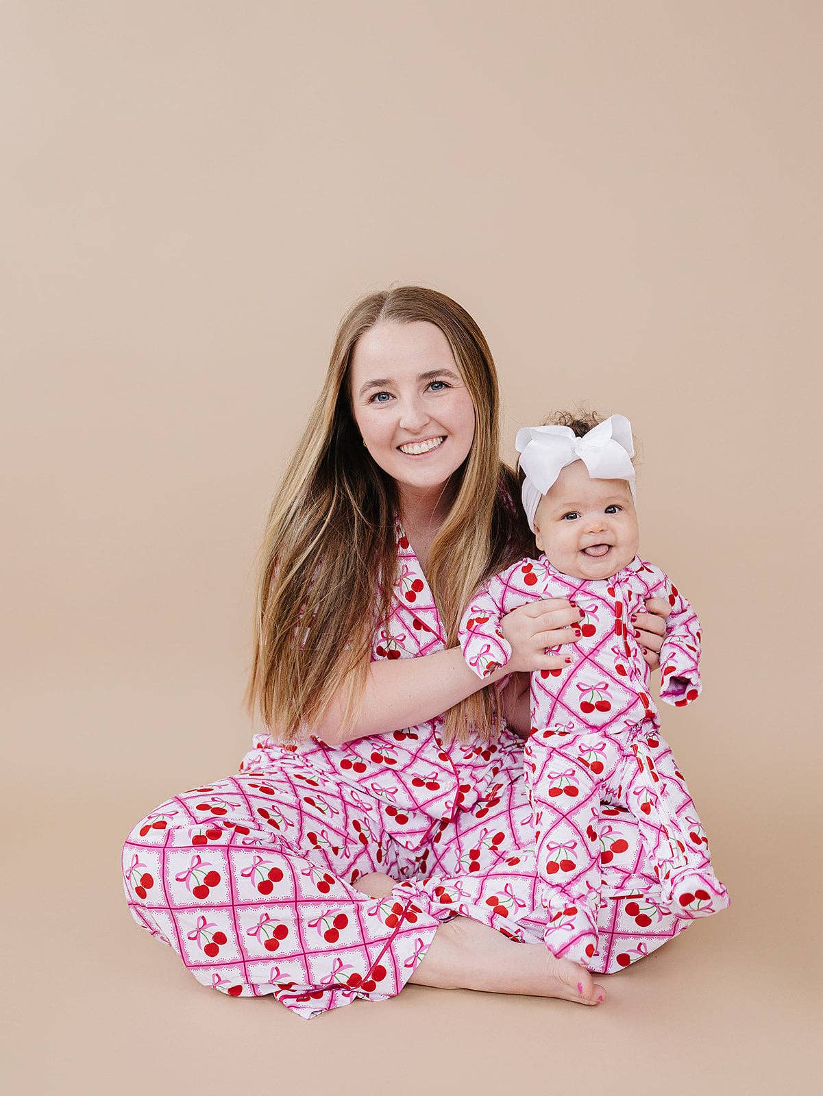 Bamboo Zip Romper | Cherry Bow