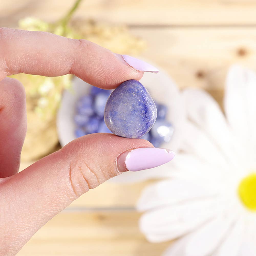 Blue Quartz Tumbled Stones