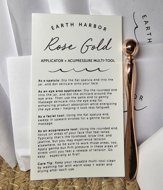 Earth Harbor Naturals - ROSE GOLD Applicator + Acupressure Multi-Tool
