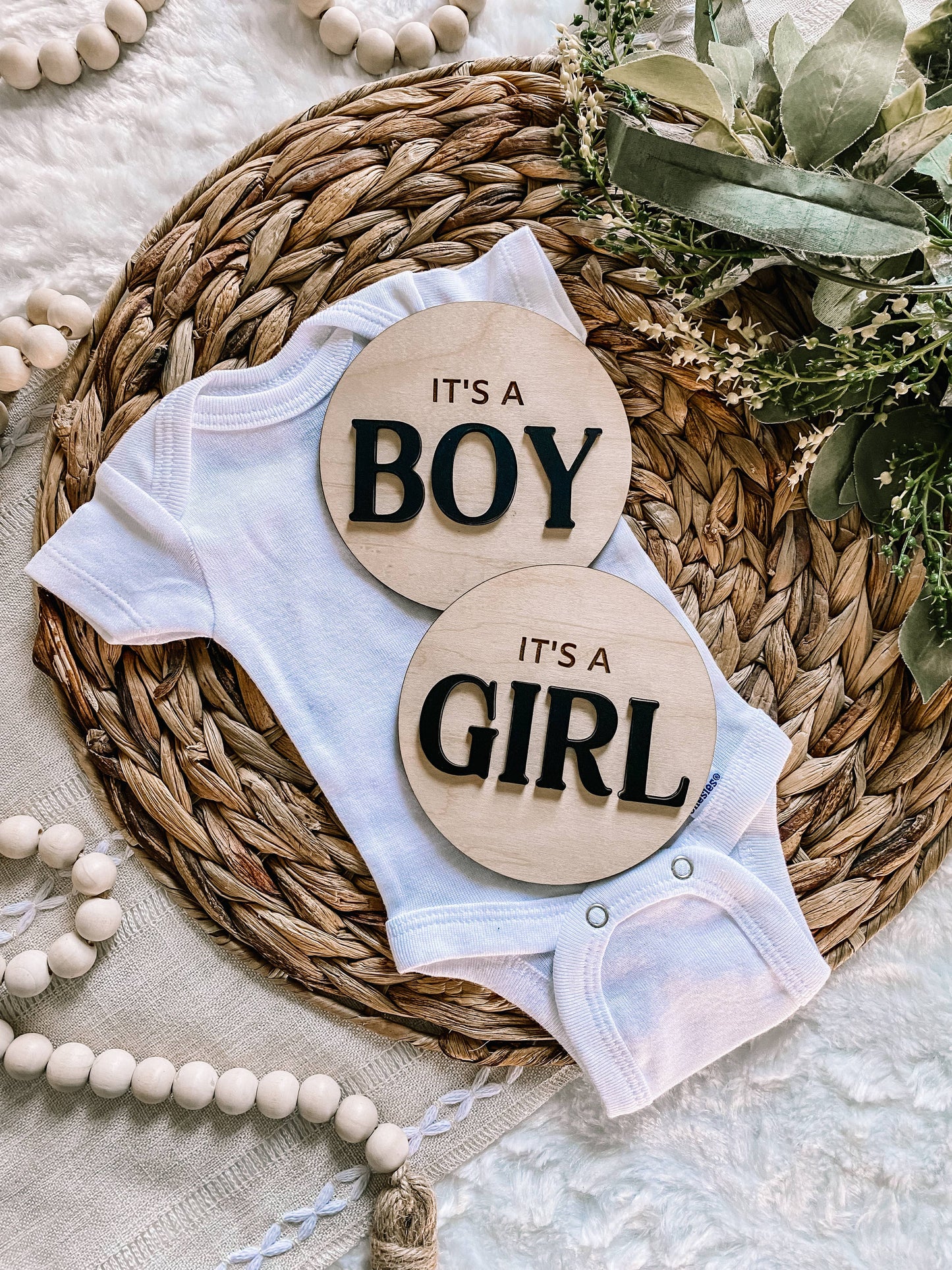 It’s a Boy Gender Reveal Announcement Sign - Round