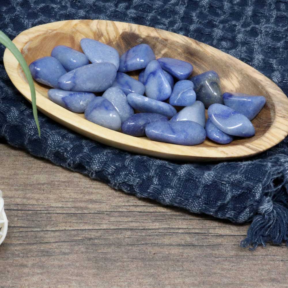 Blue Quartz Tumbled Stones