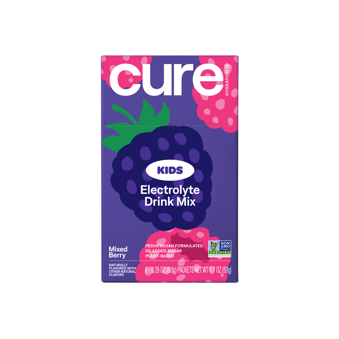 Cure Kids Hydration Mix -6 Serving Box - Mixed Berry