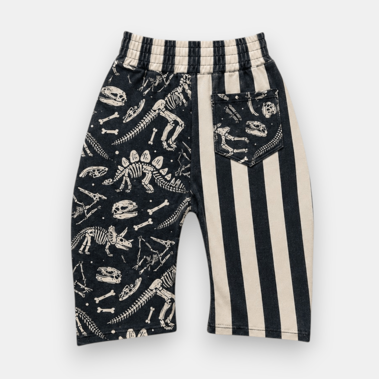 Mixed Up Baggy Pant - Bone Yard