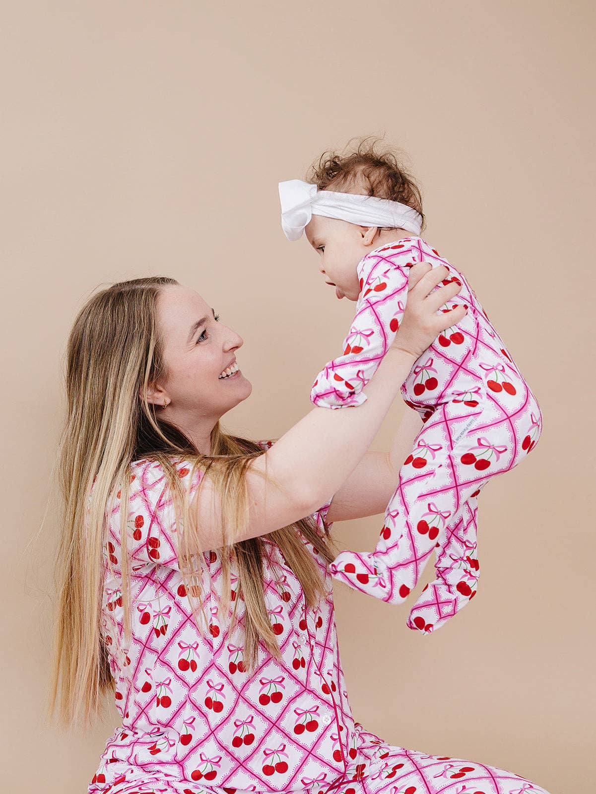 Bamboo Zip Romper | Cherry Bow