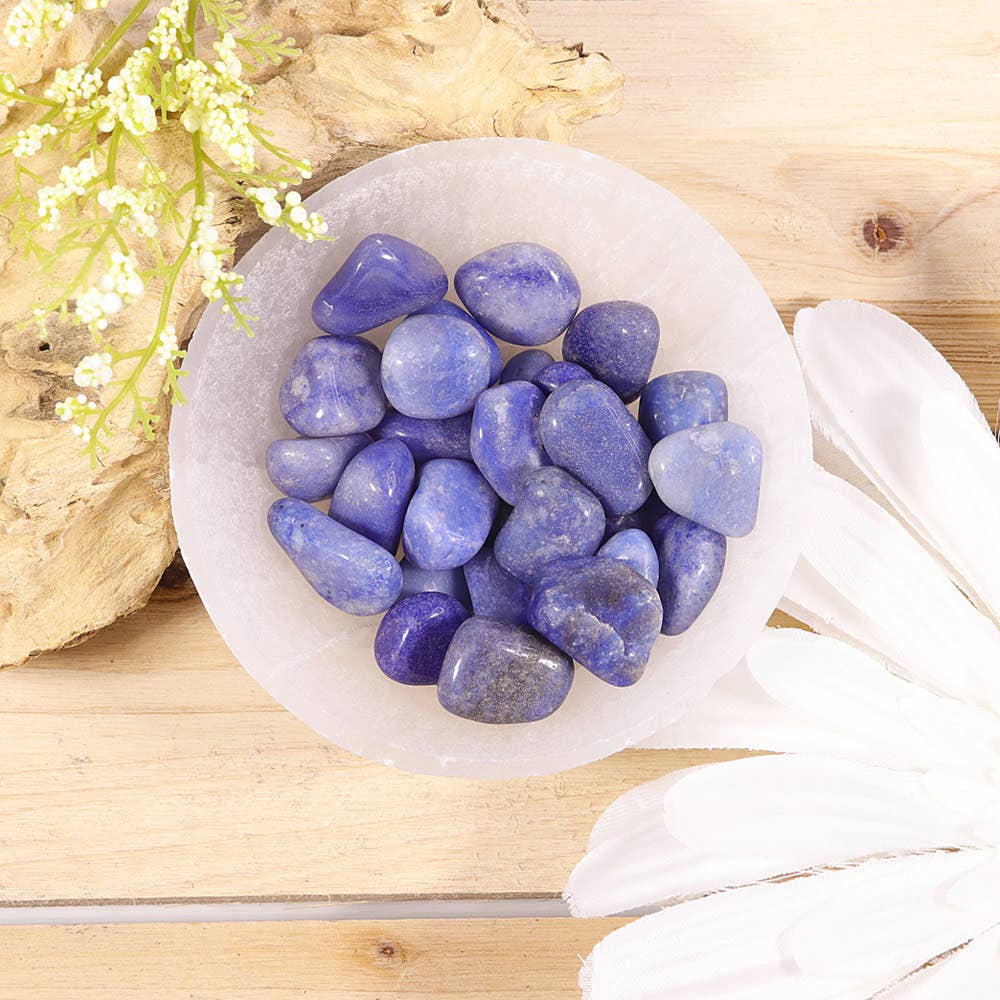 Blue Quartz Tumbled Stones
