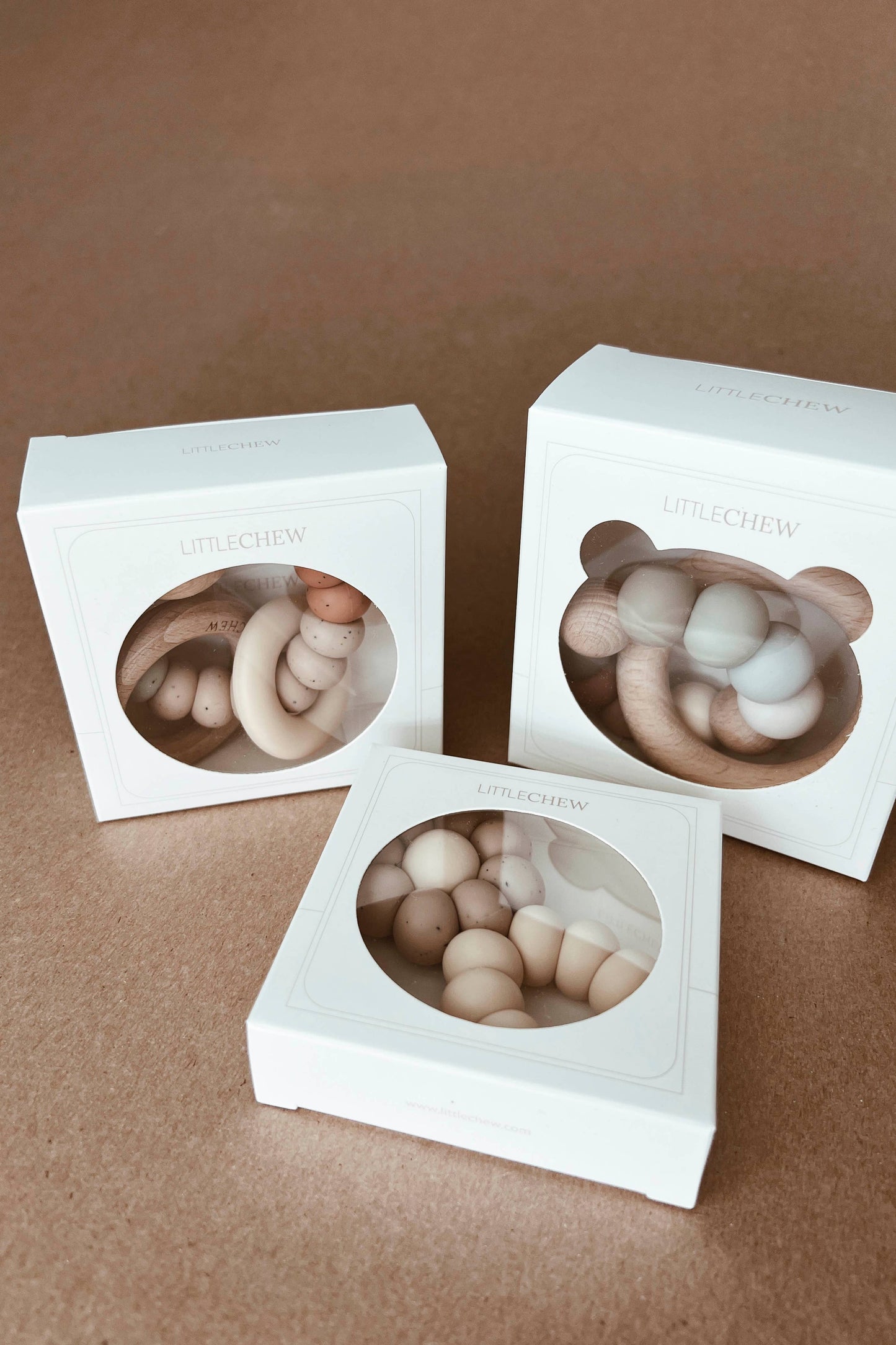 Little Chew - Rattle Teether  - Wess | Speckled Truffle