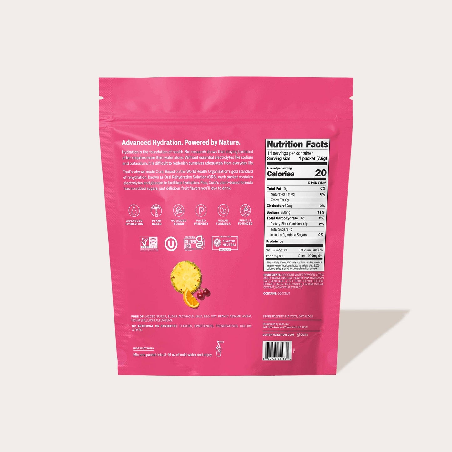 Hydrating Electrolyte Drink Mix - Tropical Punch (14ct)