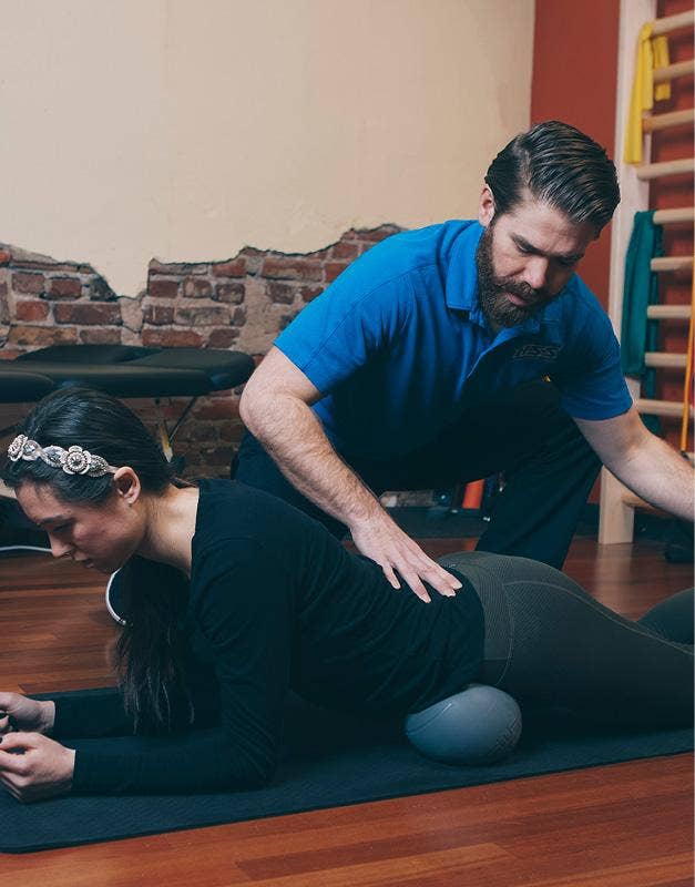 Centre: Inflatable Massage Ball for Abdominal Release