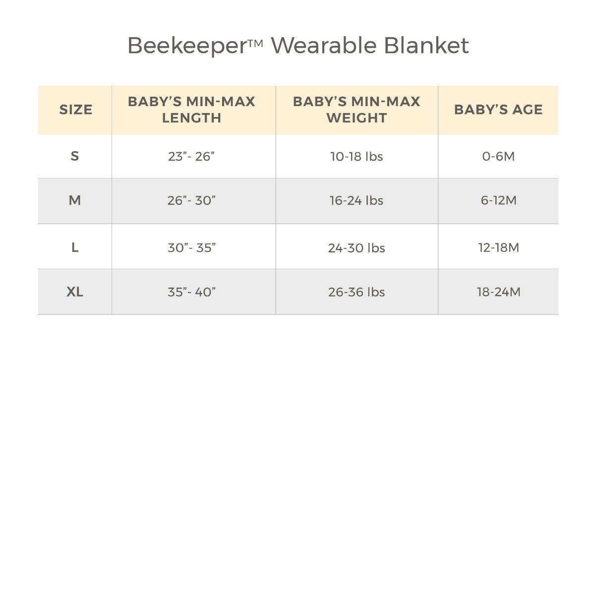 Good Night Sky Organic Warmer Beekeeper™ Wearable Baby Blanket - Limestone