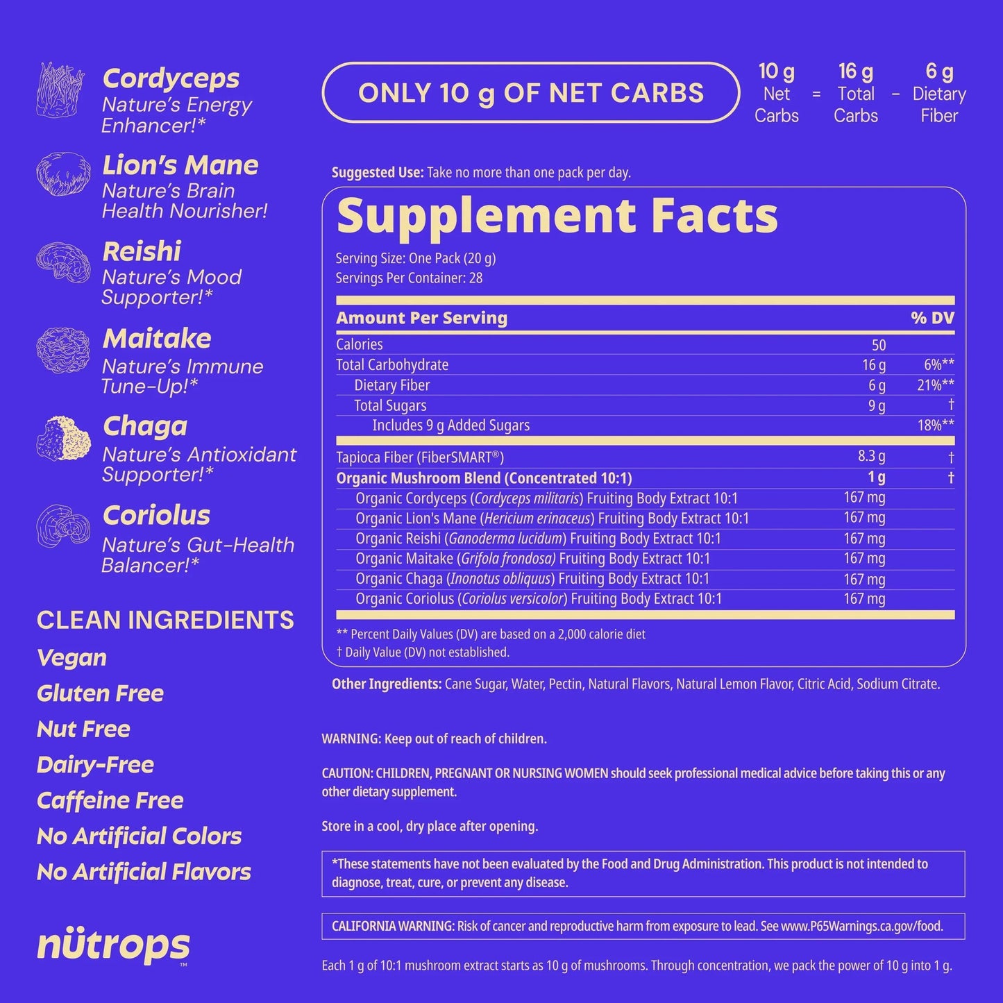 Nütrops Adult Functional Nootropics Gummies, 14 Servings
