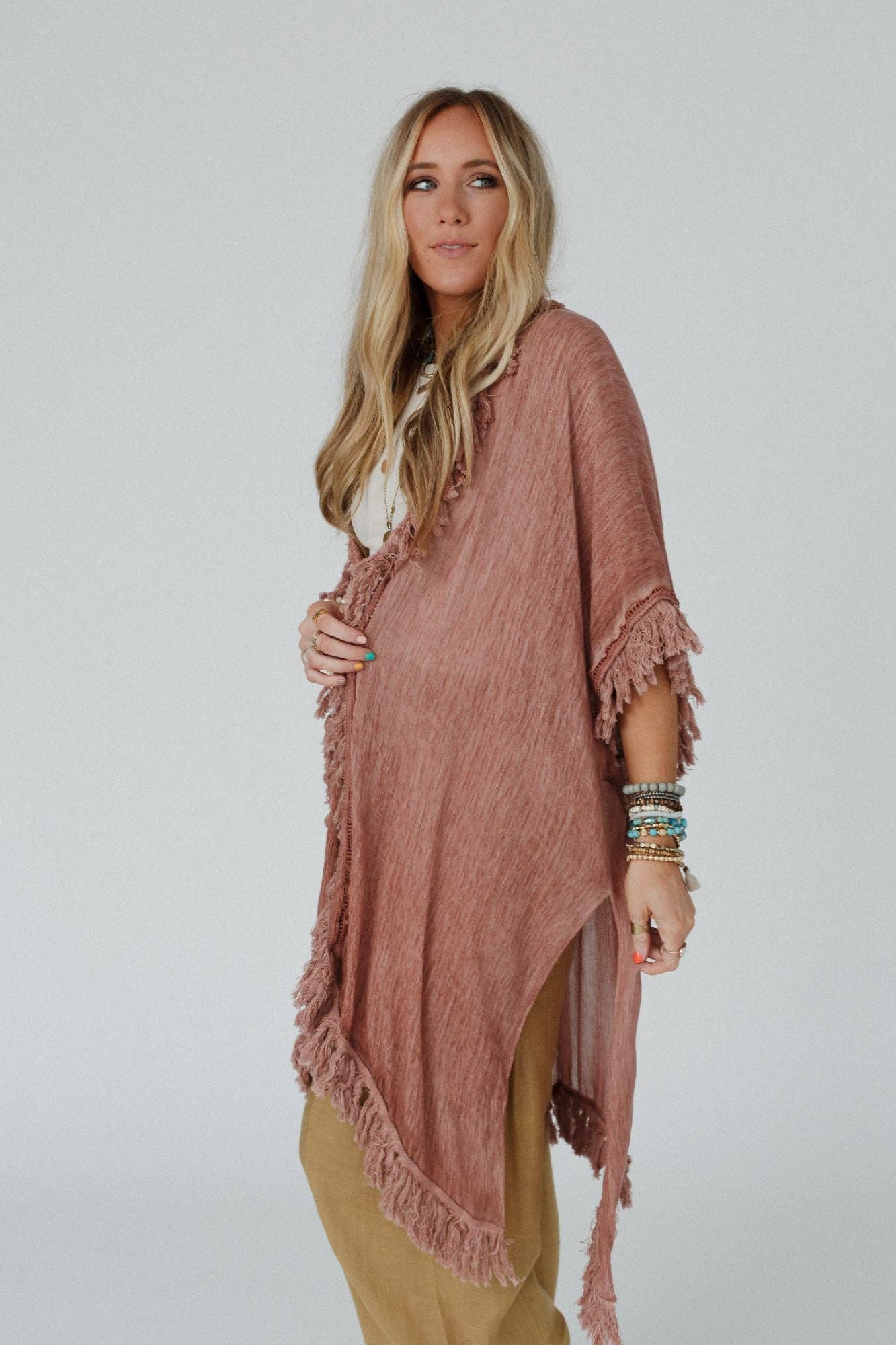 On The Edge Fringe Kimono