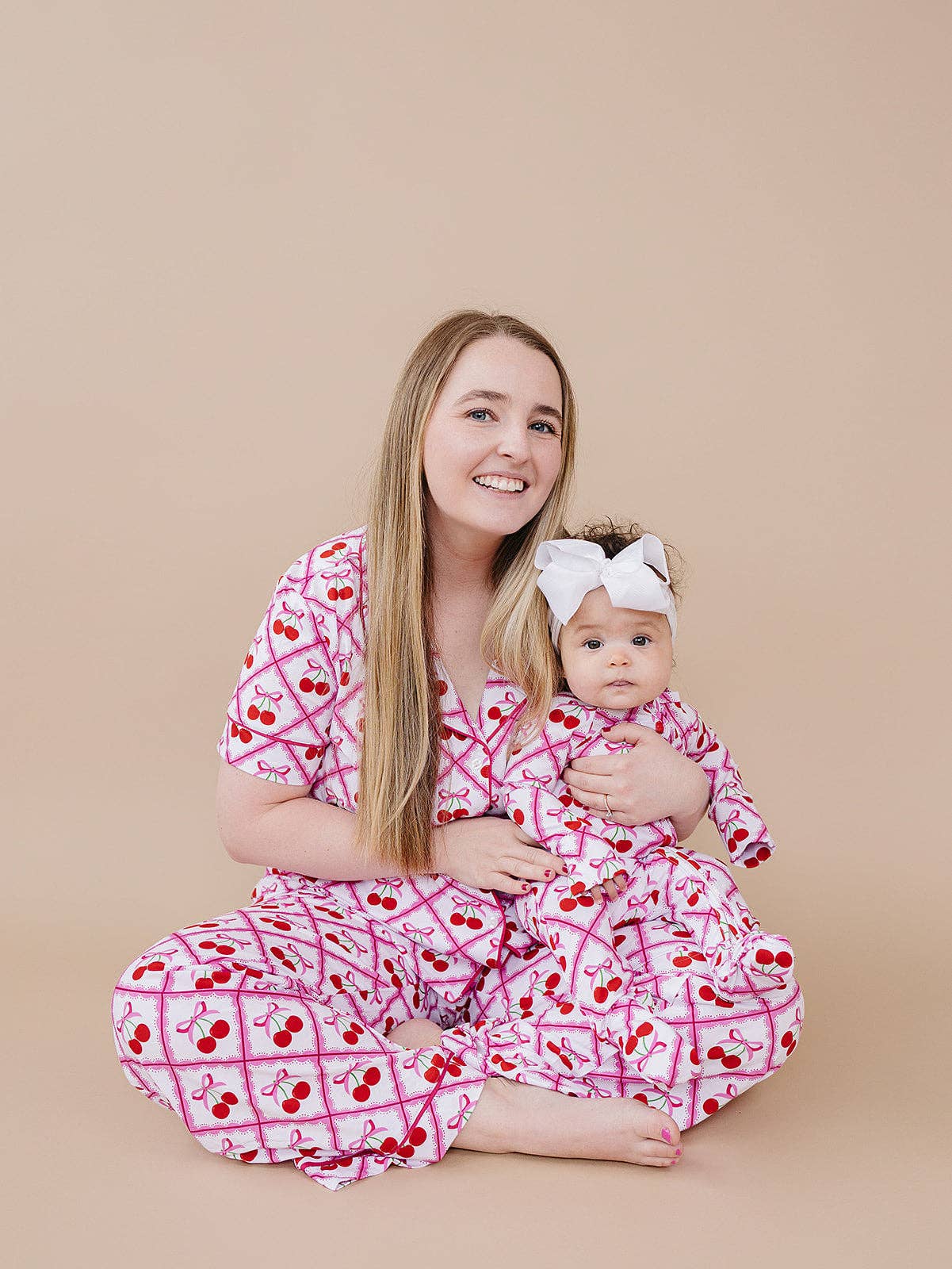 Bamboo Zip Romper | Cherry Bow