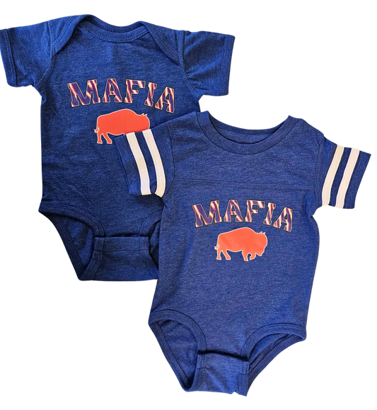 Bills Mafia Onesie SS Solid Blue