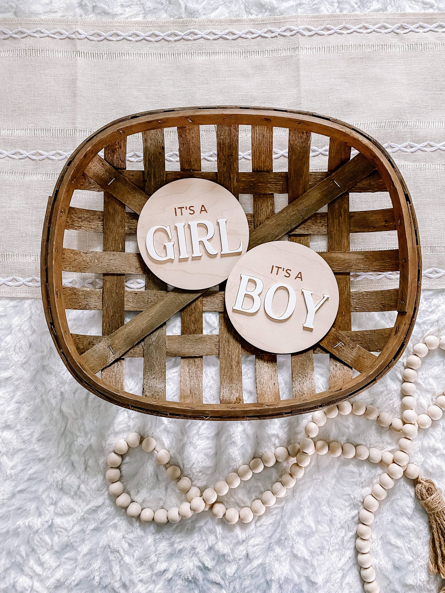 It’s a Boy Gender Reveal Announcement Sign - Round