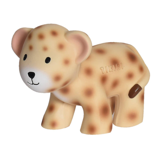 Tikiri Toys LLC - Leopard Natural  Rubber Teether Rattle & Bath Toy