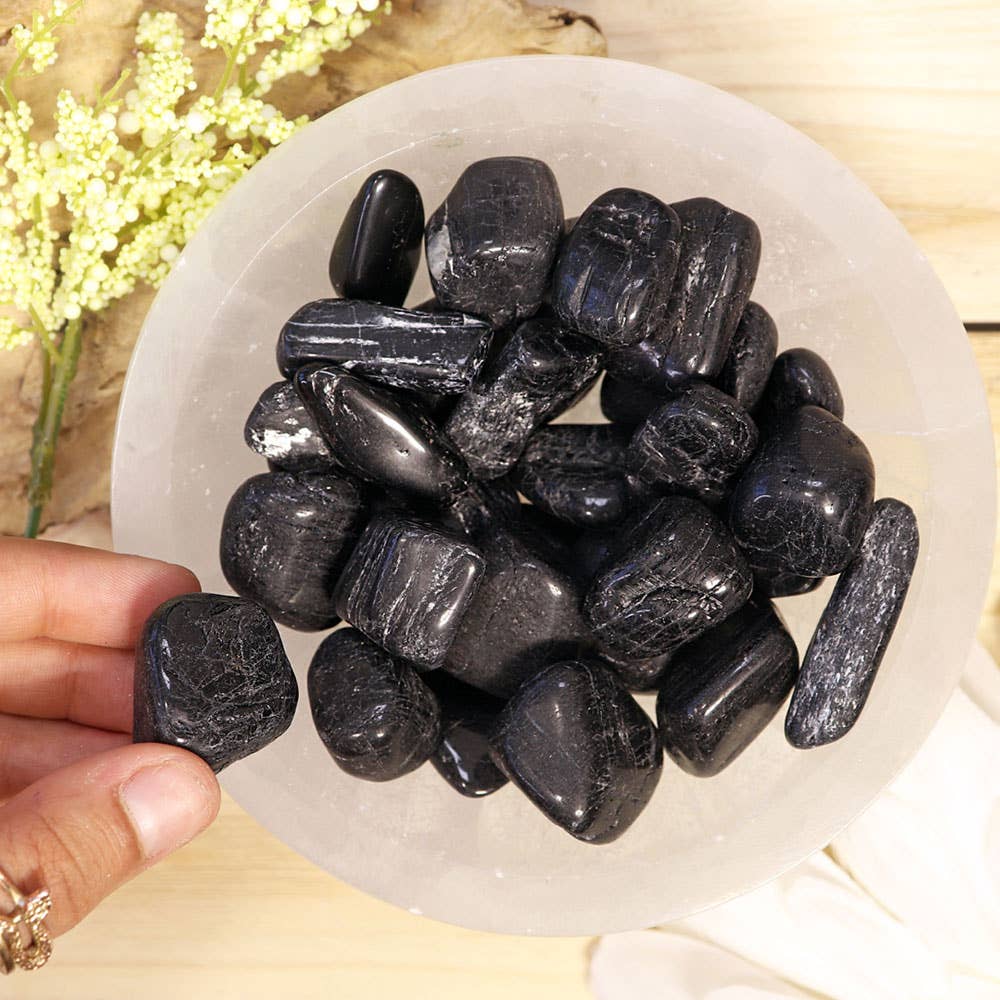 Black Tourmaline Tumbled Stones