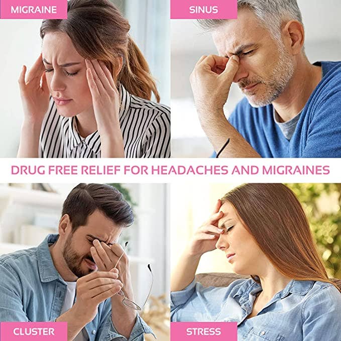 Migraine Relief Cap Ice Head Wrap Headache Hat, Pink