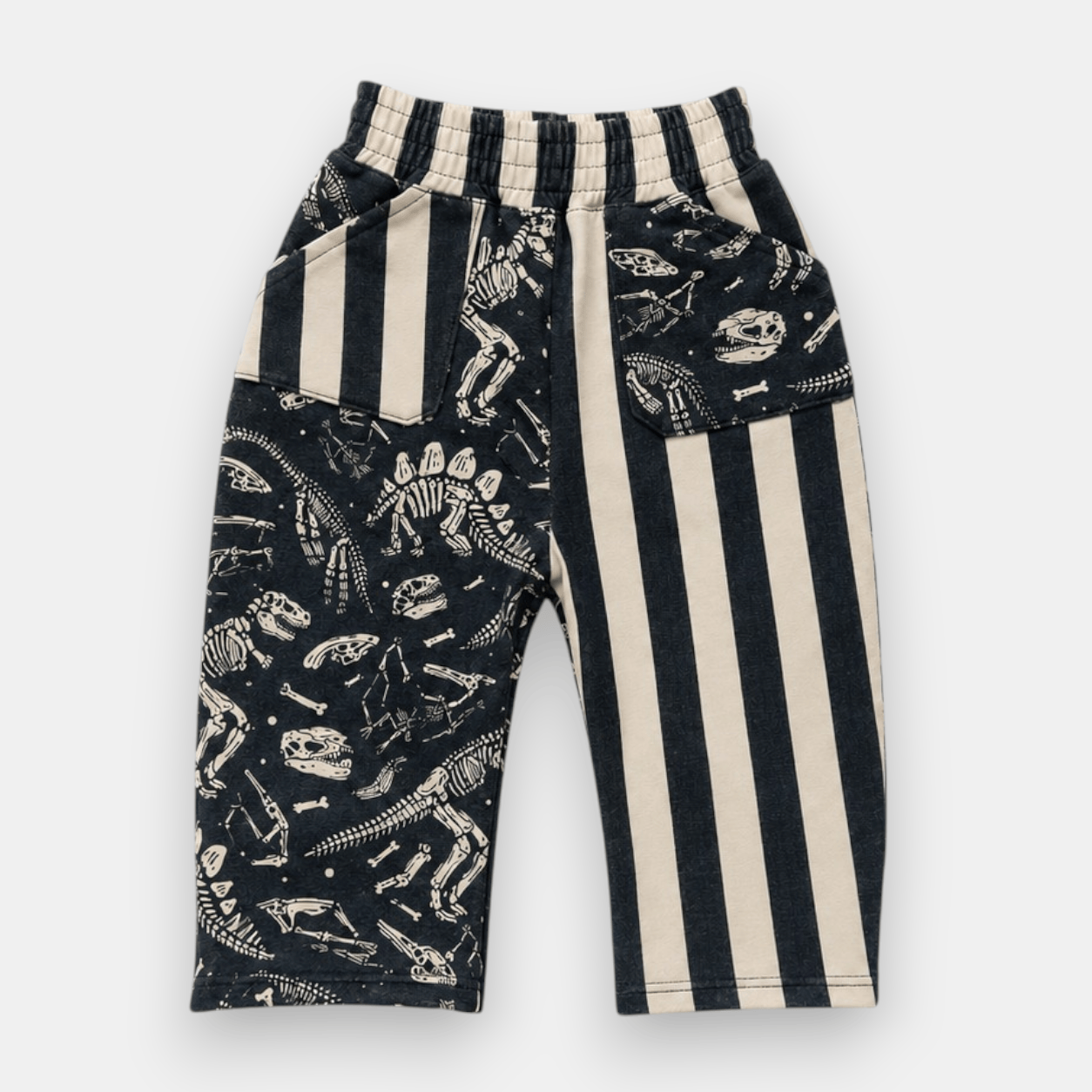 Mixed Up Baggy Pant - Bone Yard
