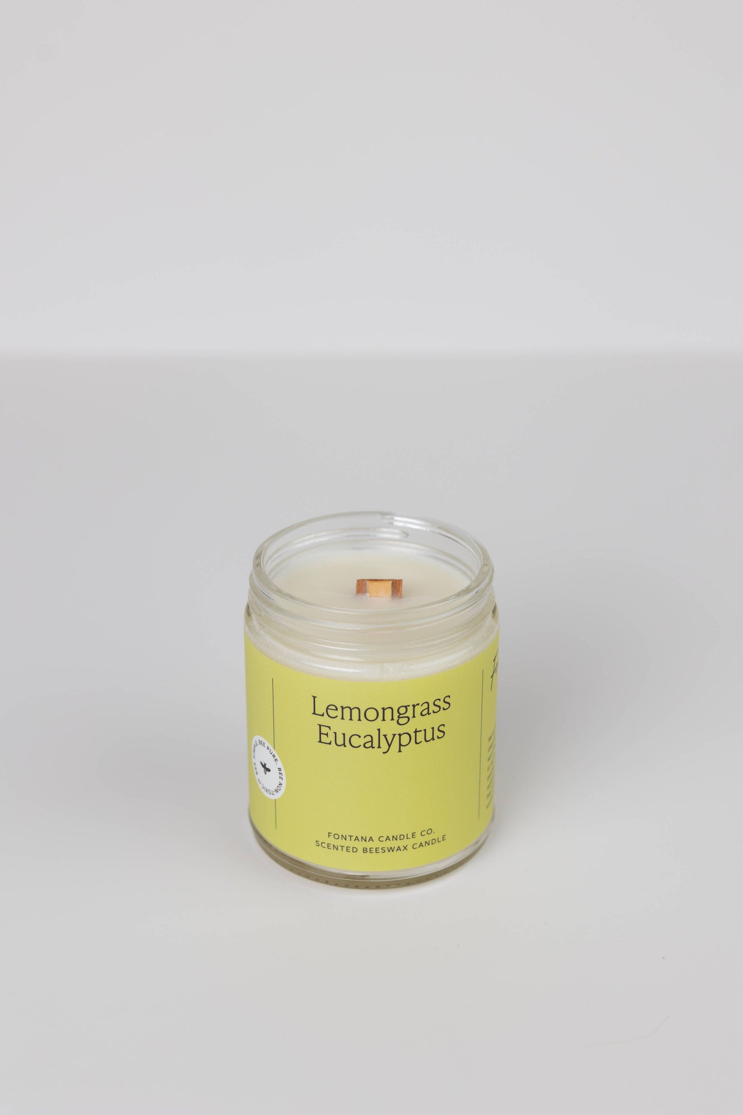 Lemongrass Eucalyptus Essential Oil Beeswax Jar Candle
