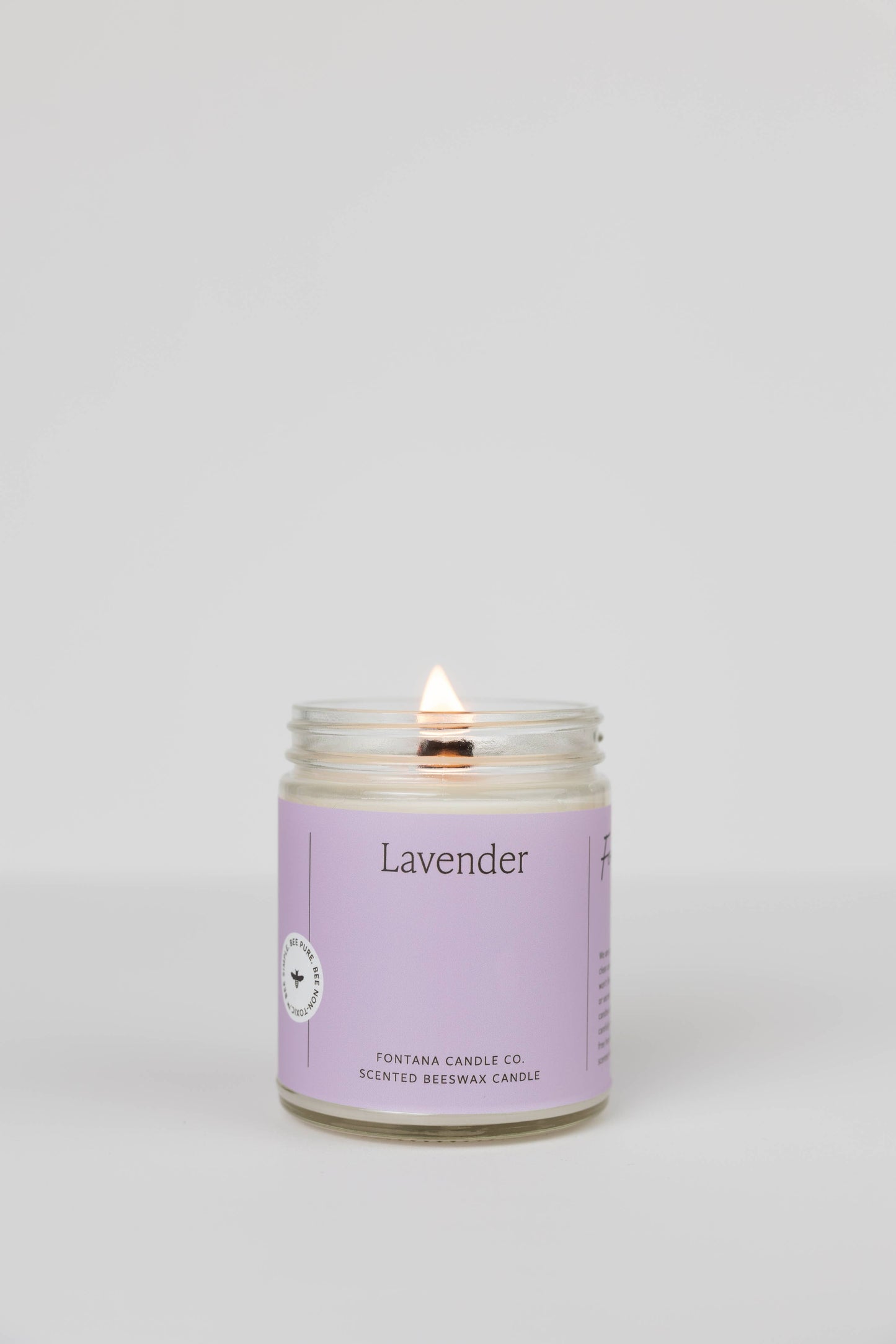 Lavender Essential Oil Beeswax Wooden Wick Jar Candle