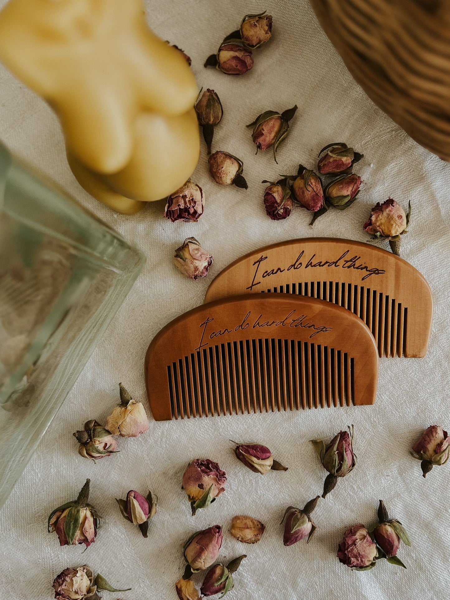 Engraved Wooden Labor Comb