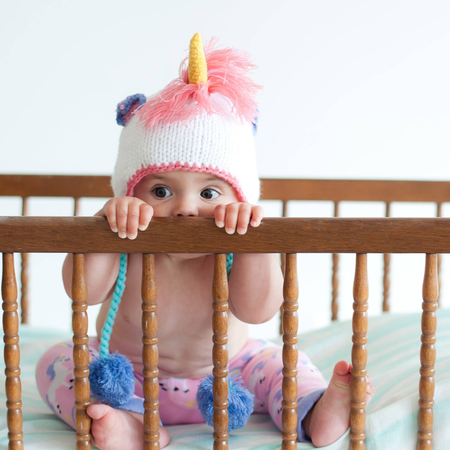 Huggalugs - Unicorn Pastel Earflap Beanie Hat Baby & Kids