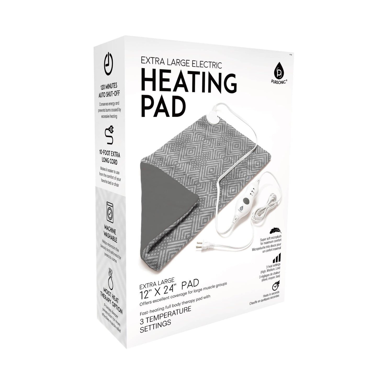 Extra Large Electric Heating Pad 12 X24 Inch Pad