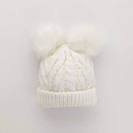 Winter White Fluffer Beanie