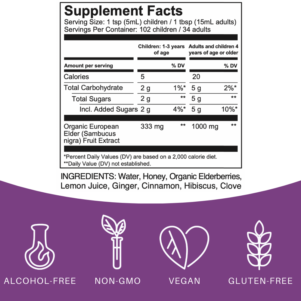 Elderlane™ - Elderberry Syrup 8.5 oz