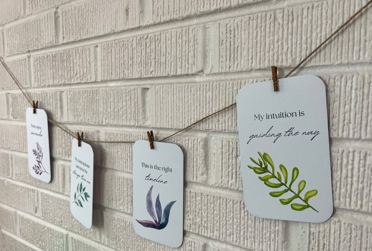 Botanical Affirmation Cards for Labor | 25 Cards