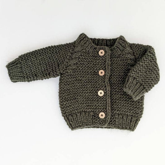 Loden Garter Stitch Cardigan