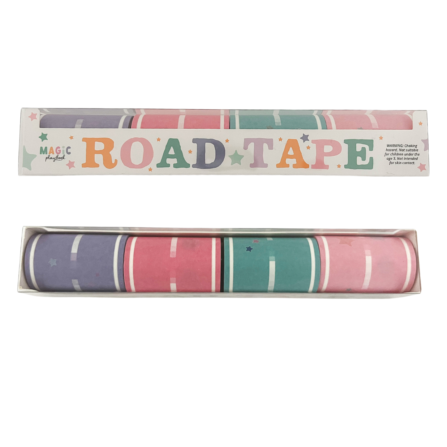Pastel Road Tape Set -4 Rolls for Walls, Floors & Creativity