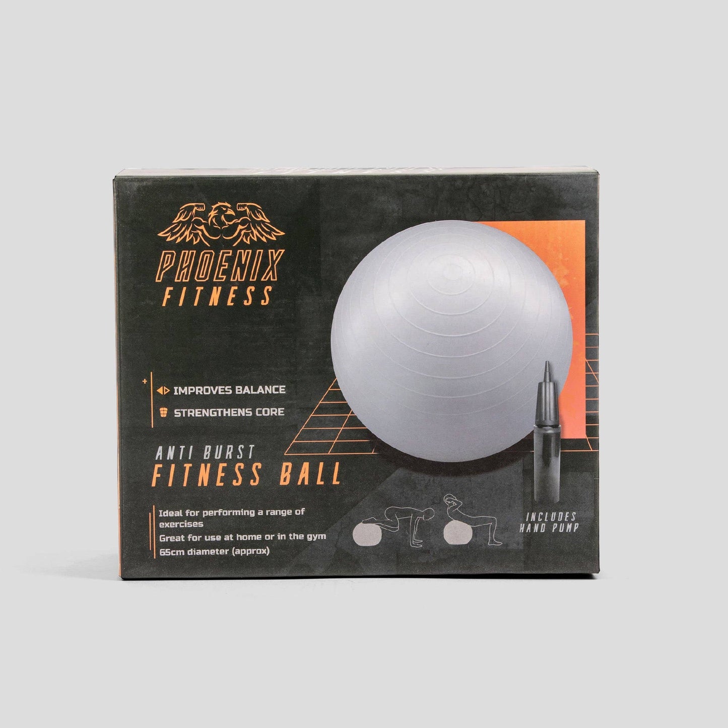 Phoenix Fitness - Antiburst Fitness Ball With Pump